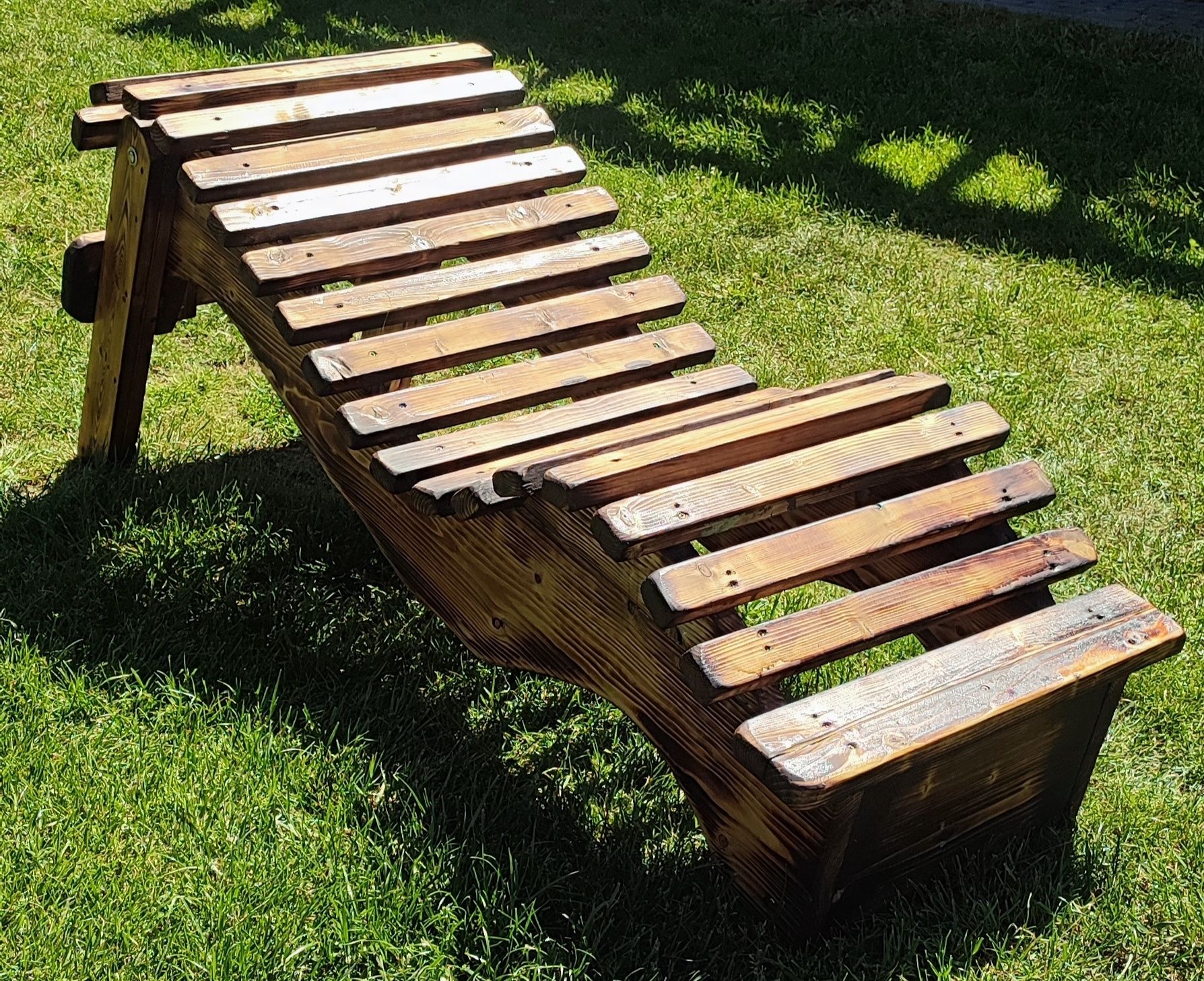 Leżanka/łóżko/leżak regulowane drewniane
