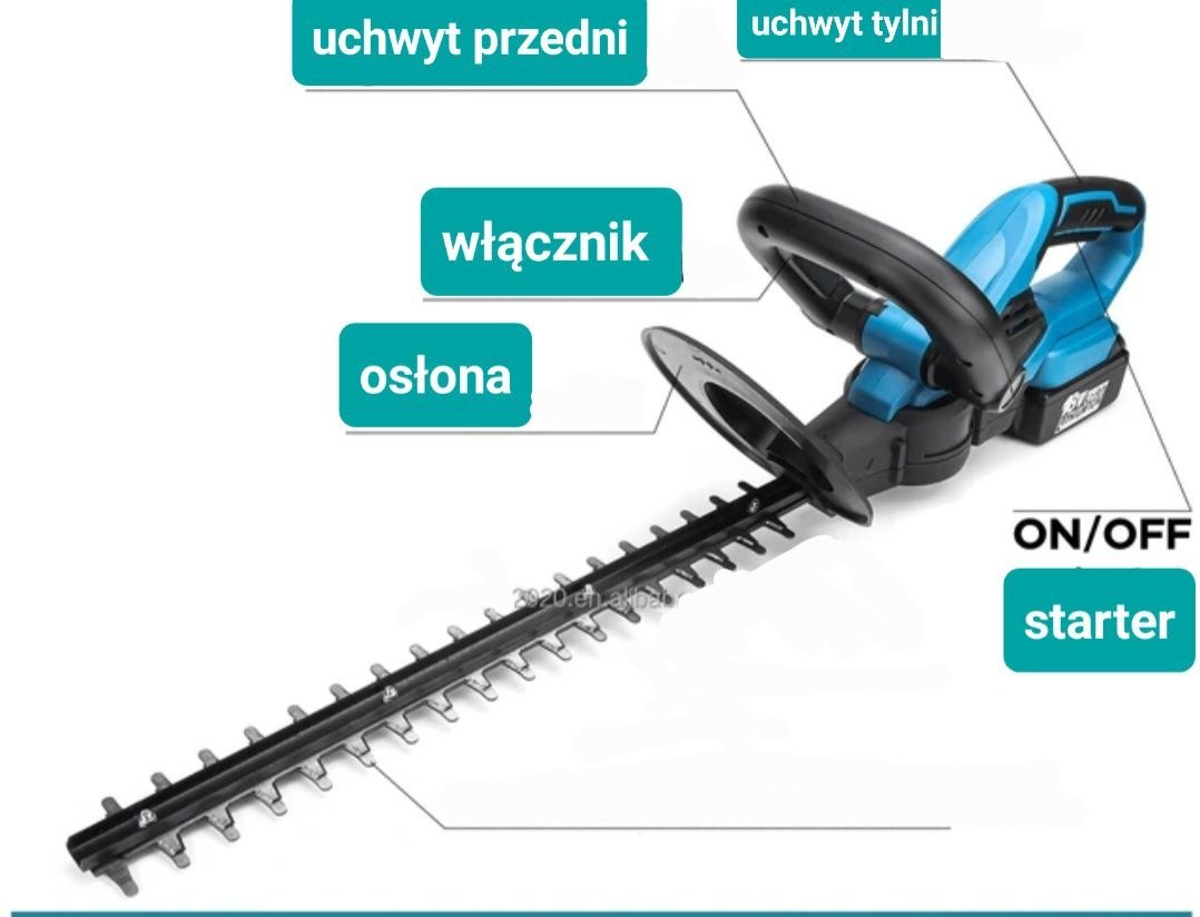 Nożyce do żywopłotu elektryczne do baterii Makita 18V