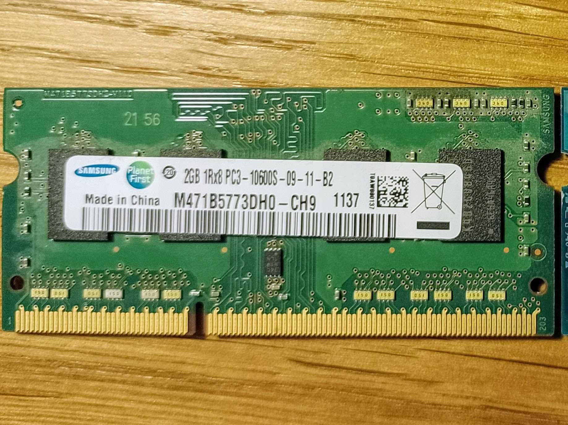 Pamięć RAM SODIMM DDR3 2GB Samsung M471B5773DH0-CH9 PC3 10600S