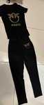 T shirt leginsy komplet czarny pinko