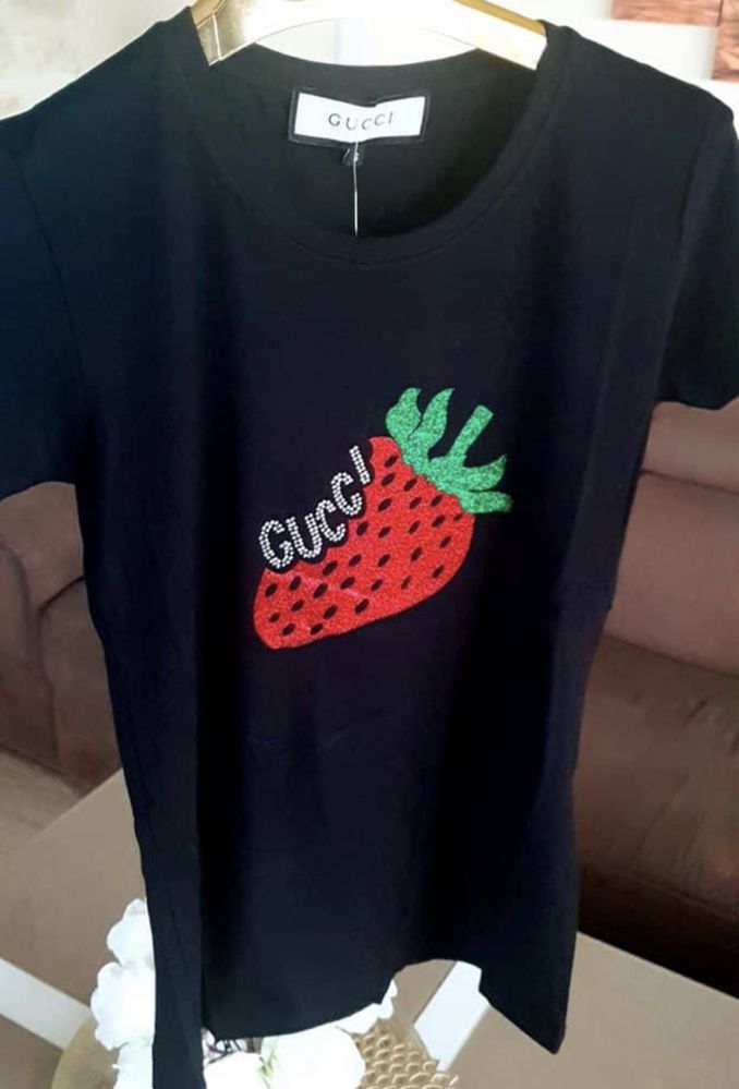 T-shirt biały i czarny _truskawka_S_XXL