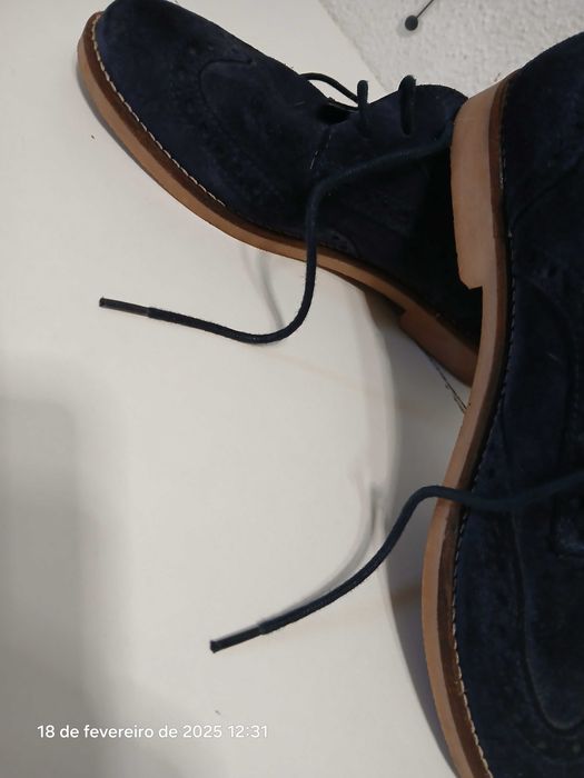 Sapatos tipo camurça azuis