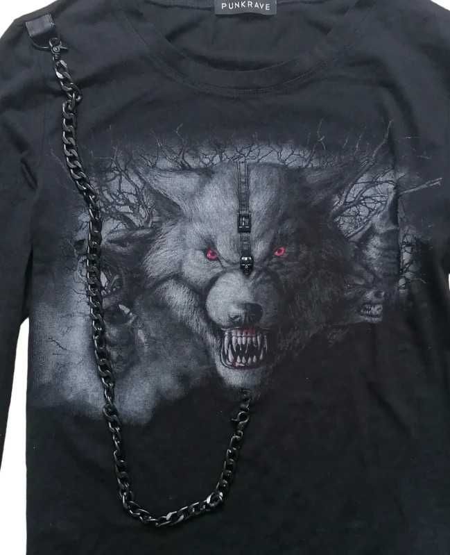 Bluzka PUNK RAVE goth vampire wolf punk restyle killstar