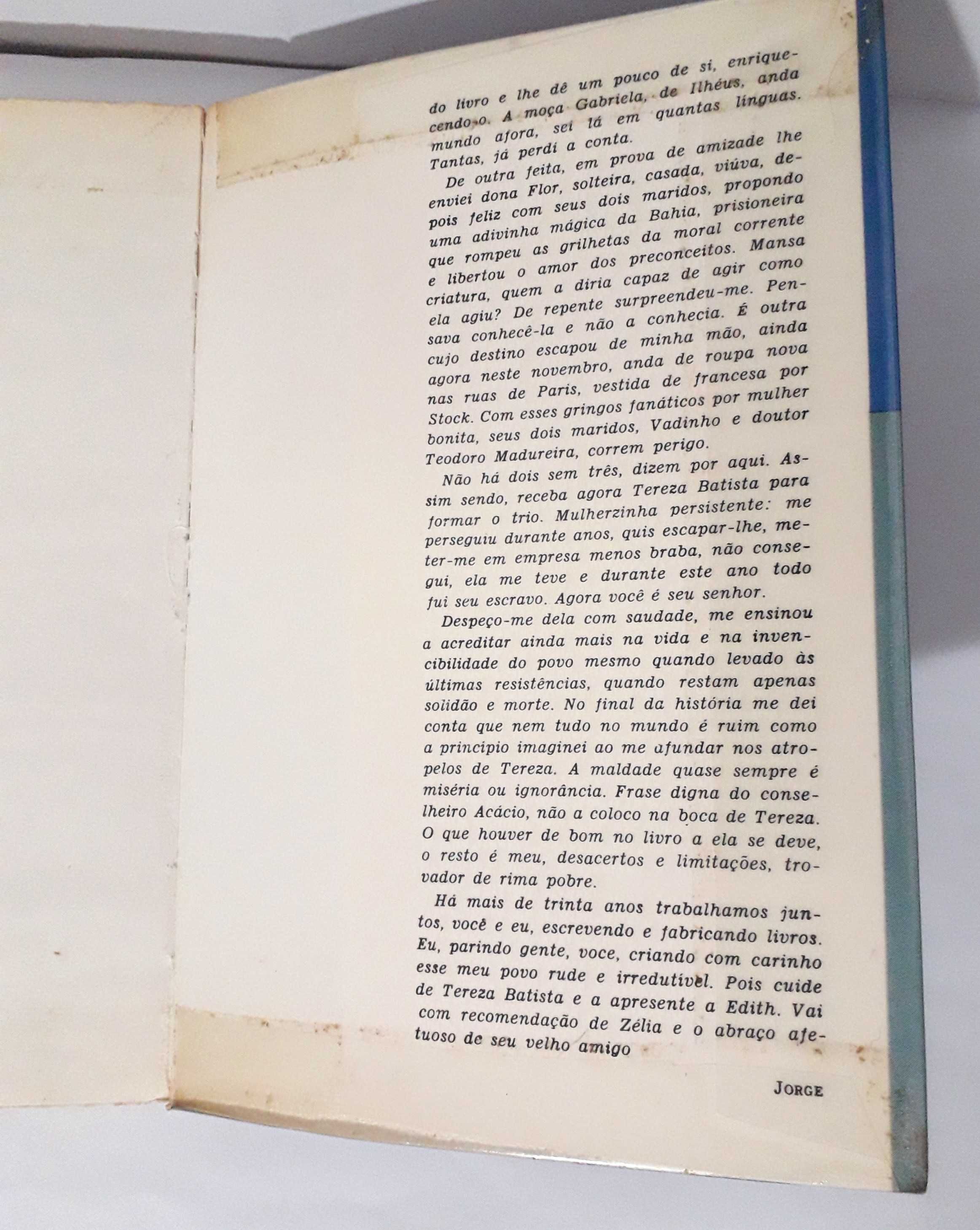 Livro de Jorge Amado - Tereza Batista Cansada de Guerra