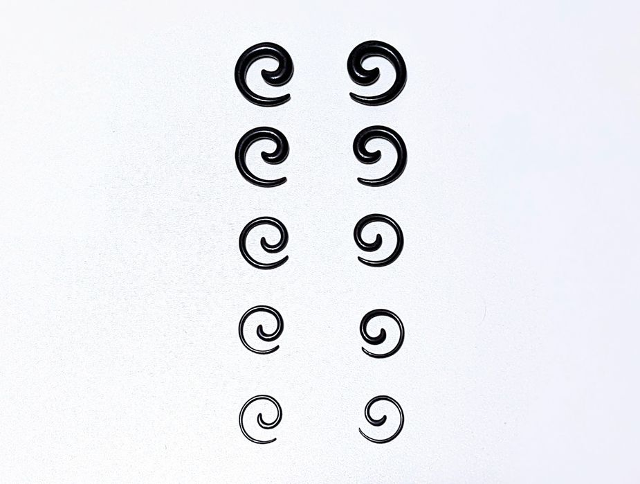 Спіральні розтяжки (равлики/плаги/тунелі) для пірсингу у вухах