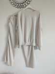 Dres z lampasem New Collection Italy szeroka nogawka komplet masełko