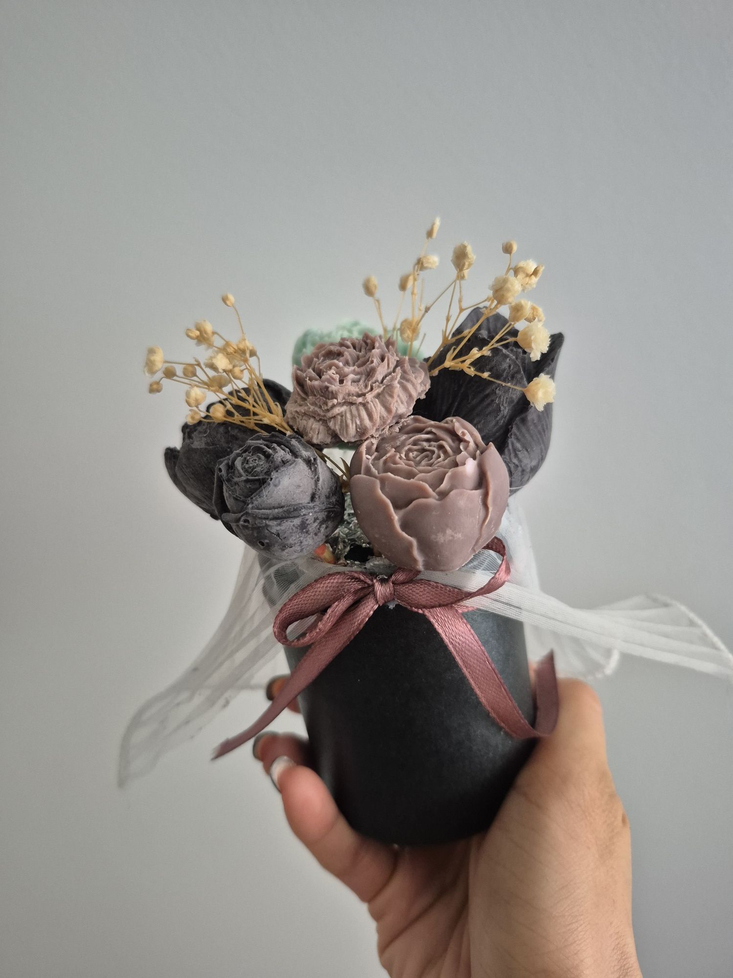 Flower box Świece sojowe hand made