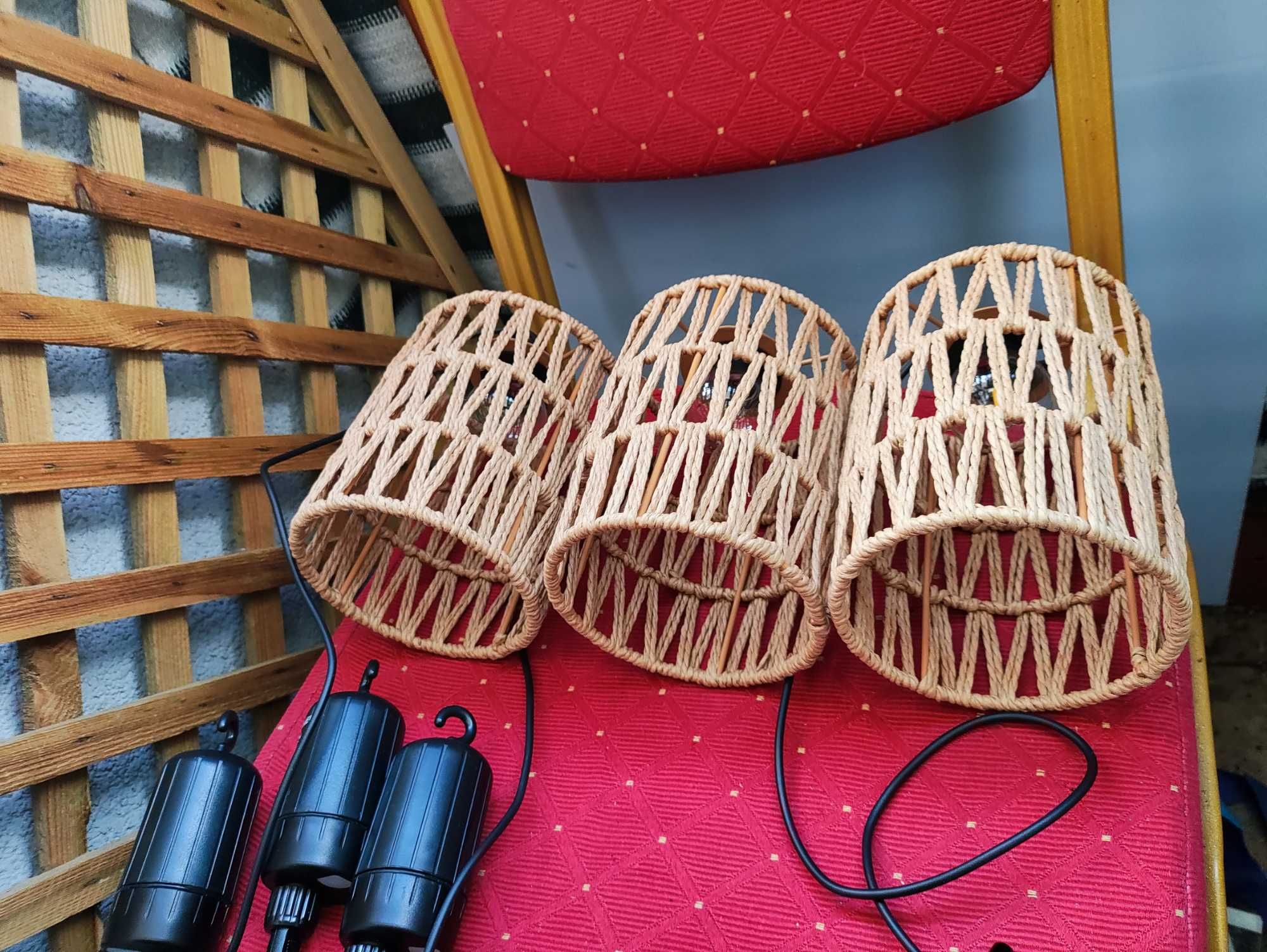Lampa Rattanowa Boho Lampka wisząca sufitowa wiklinowa z wikliny