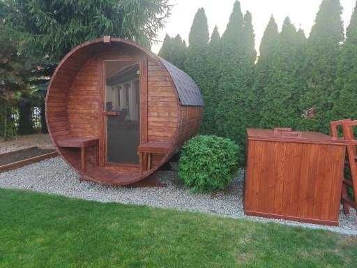 Sauna ogrodowa BECZKA mini 180 cm do montażu