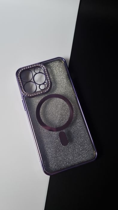Etui do iPhone 14 Pro Max 5G, plecki błyszczę 2w1 Smukły case z diamen