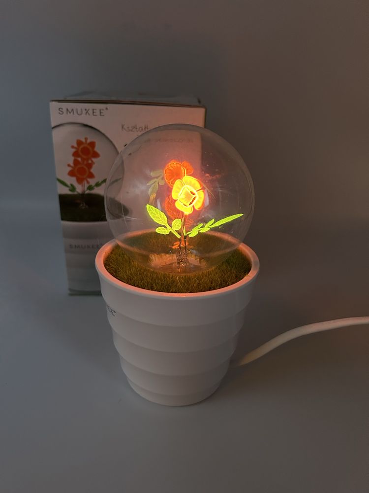Dekoracyjna lampka plazmowa słoneczniki w doniczce