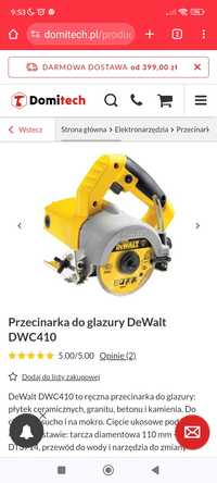 DeWalt DWC410 to ręczna przecinarka do glazury: płytek ceramicznych, g