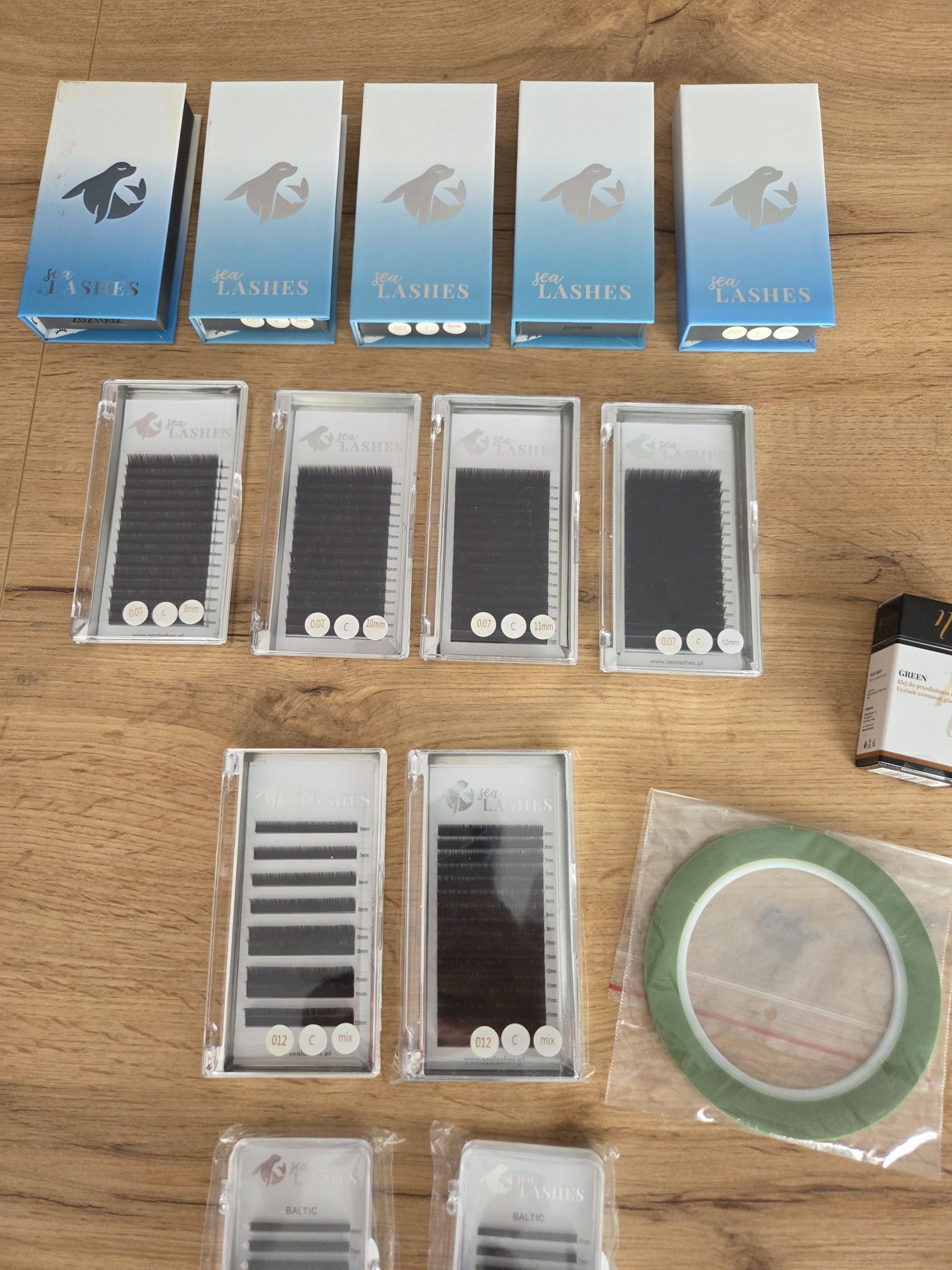 Zestaw do przedłużania rzęs – Sea Lashes + klej Noble Lashes + Marker