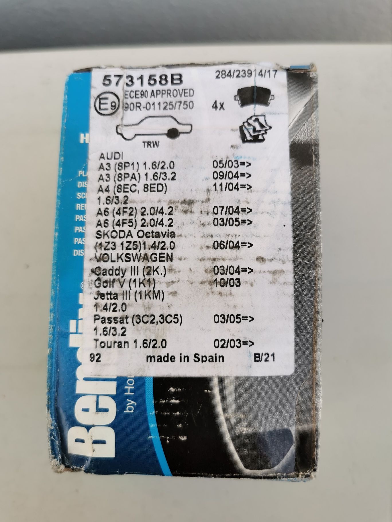 Pastilhas de travão Bendix 573158B