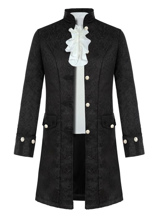 Strój Męski Wiktoriański z Żabotem Gotycki Steampunk na Halloween XXXL