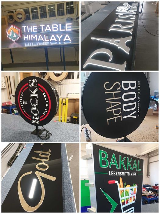 Kaseton reklamowy Litery 3D LED producent reklam Baner projekt Logo