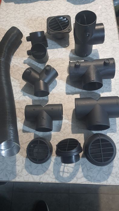 Тройник на гофру 60мм, 75мм, на автономку, дефлектор, WEBASTO, трійник