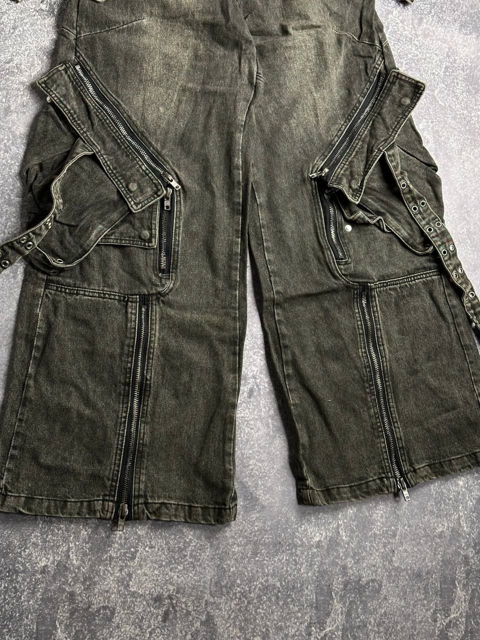 NO FAITH STUDIOS tripp nyc opium archive baggy faded джинси сірі штани