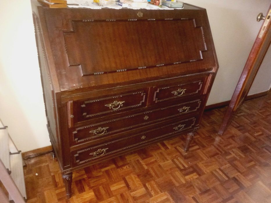 Secretária em madeira maciça Anos 80