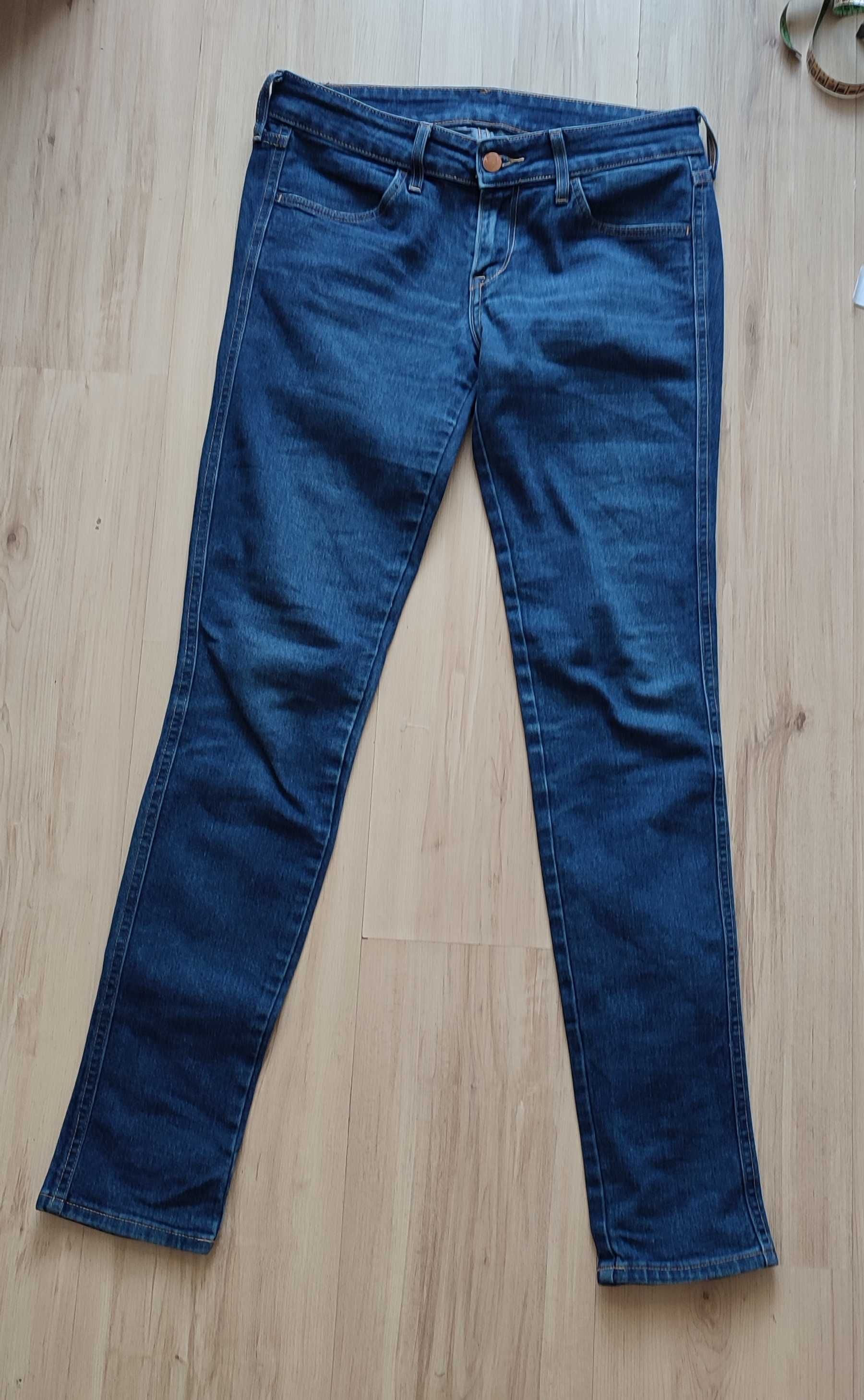 Dżinsy damskie skinny rurki H&M granatowe S