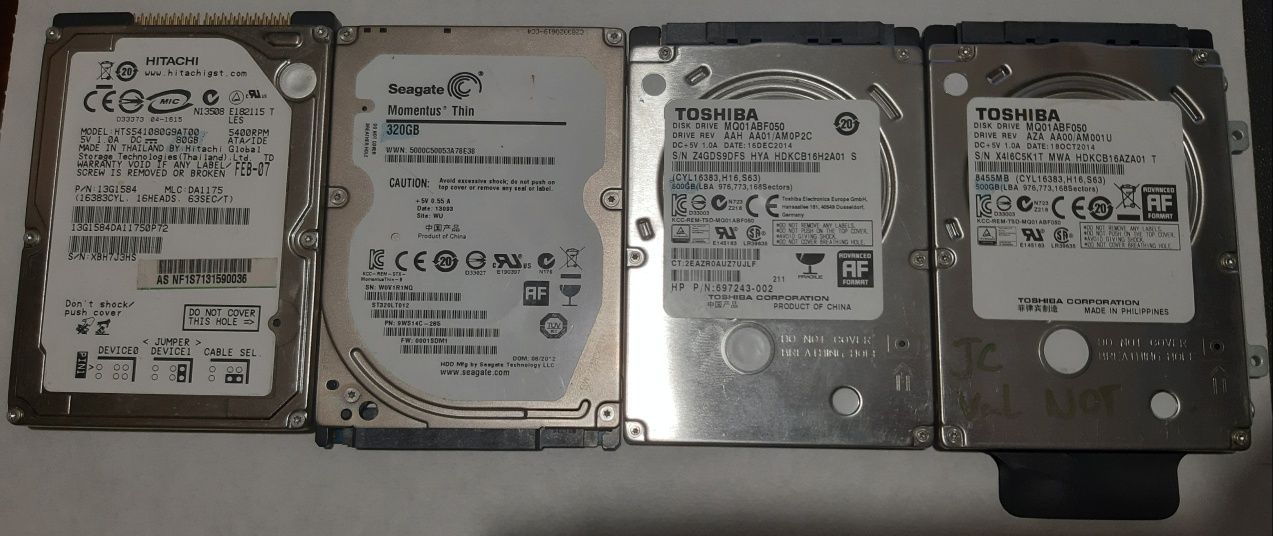 Набор HDD жестких дисков от 320Гб и до 1Тб