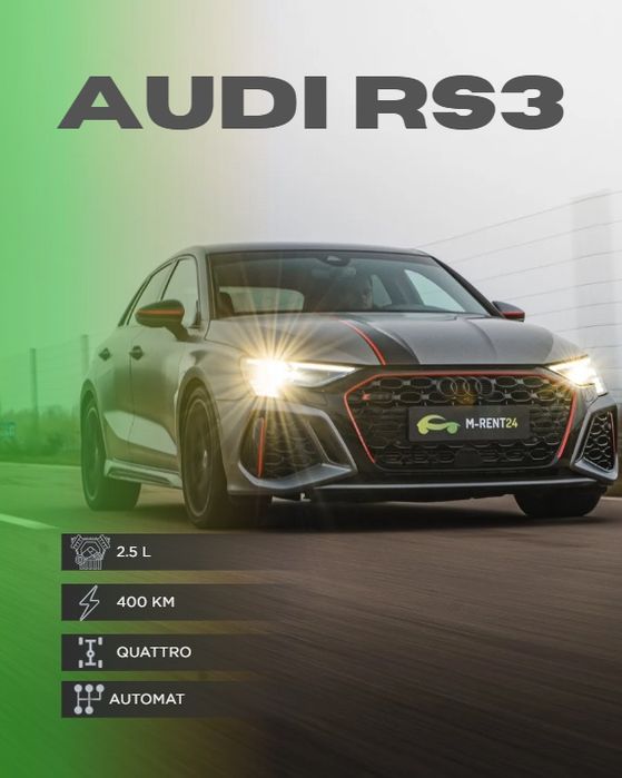 Wynajem I Audi RS3 I 400KM