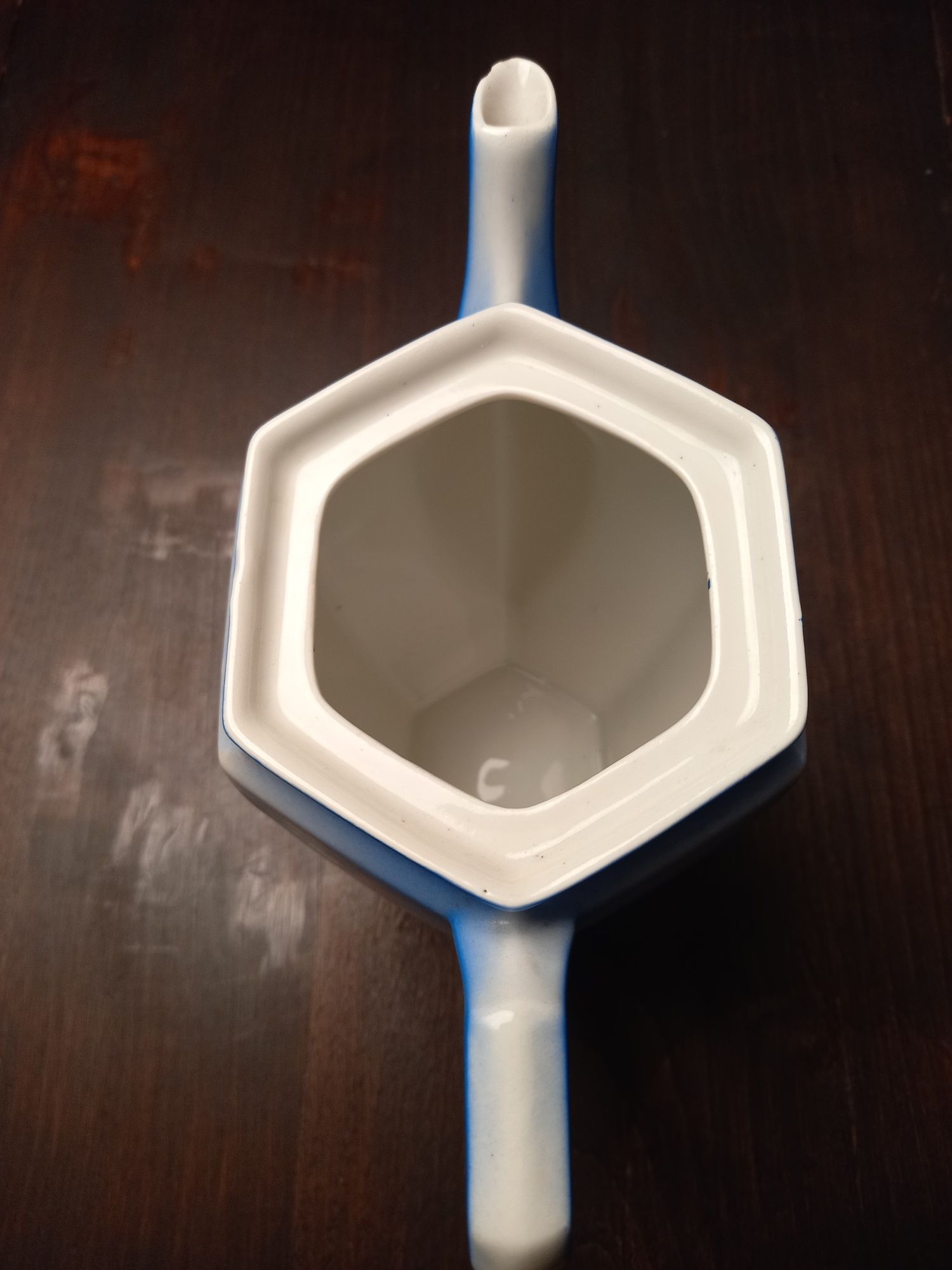 Cafeteira  em loiça azul e branca