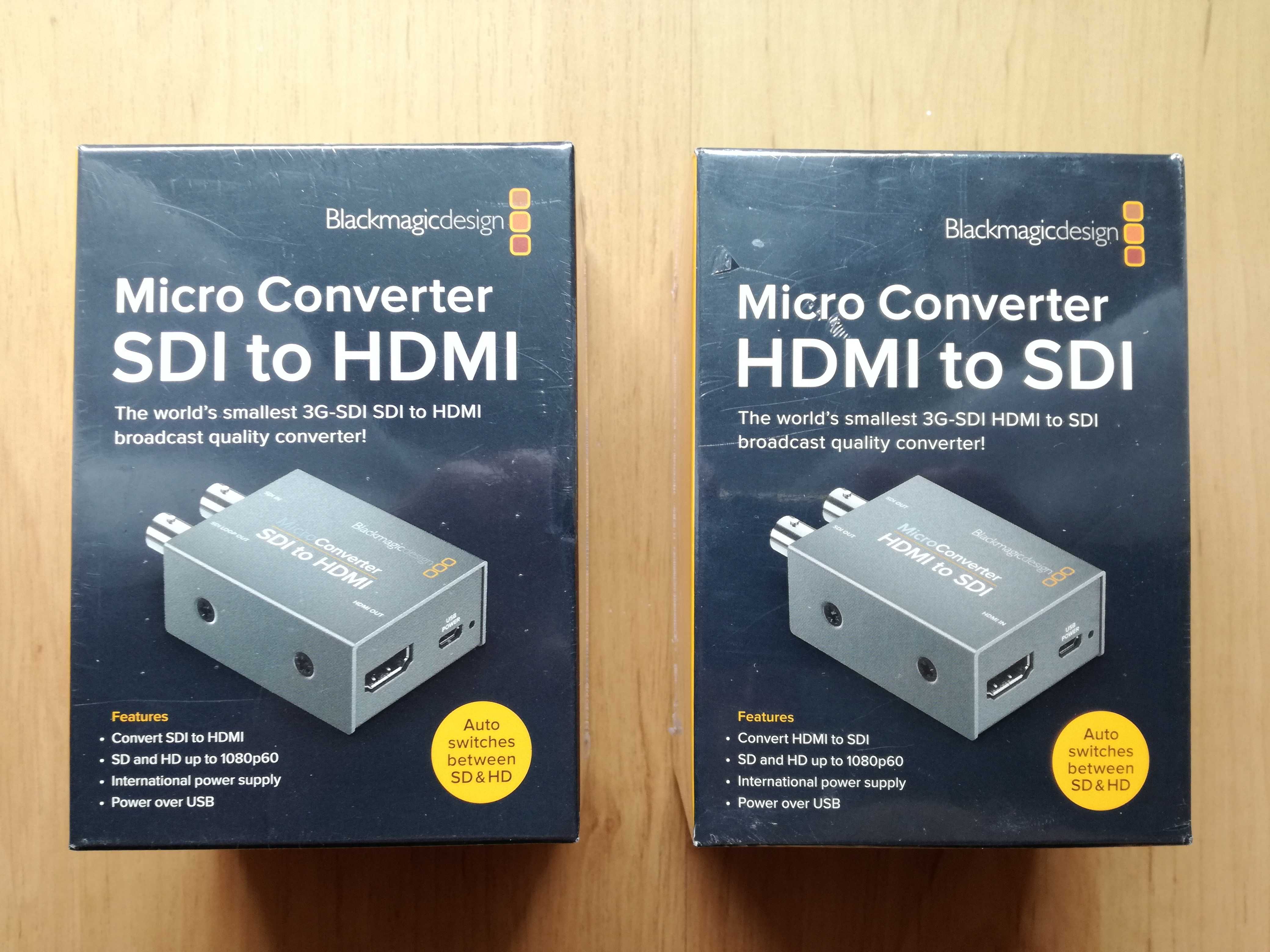 Blackmagic Design Micro Converter SDI to HDMI, HDMI to SDI, zasilacz