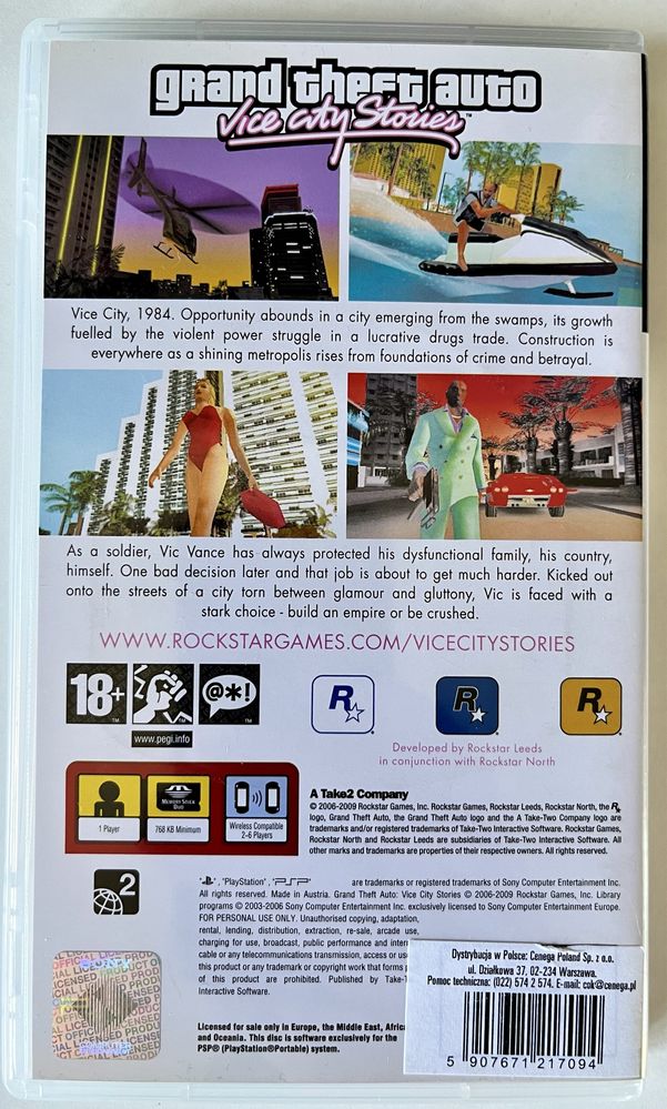 Gra PSP Portsble - Grand theft auto Vice city stories