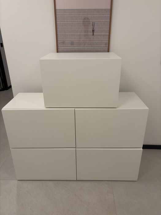 Szafka rtv Besta | Biala 300cm