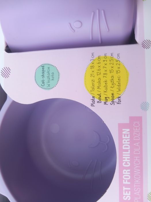 4 x Zestaw Naczyń plastykowych  dla dziecka  Smukee Kids