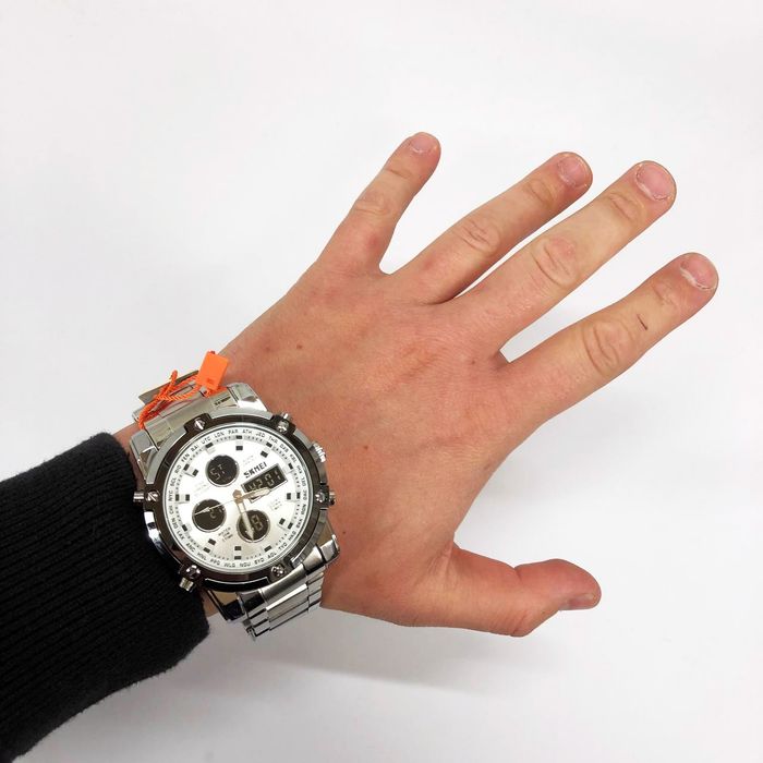 годинник наручний чоловічий SKMEI 1389SI SILVER