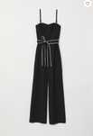 Kombinezon damski elegancki czarny roz.38 M H&M Nowy! Spodnie Kuloty!
