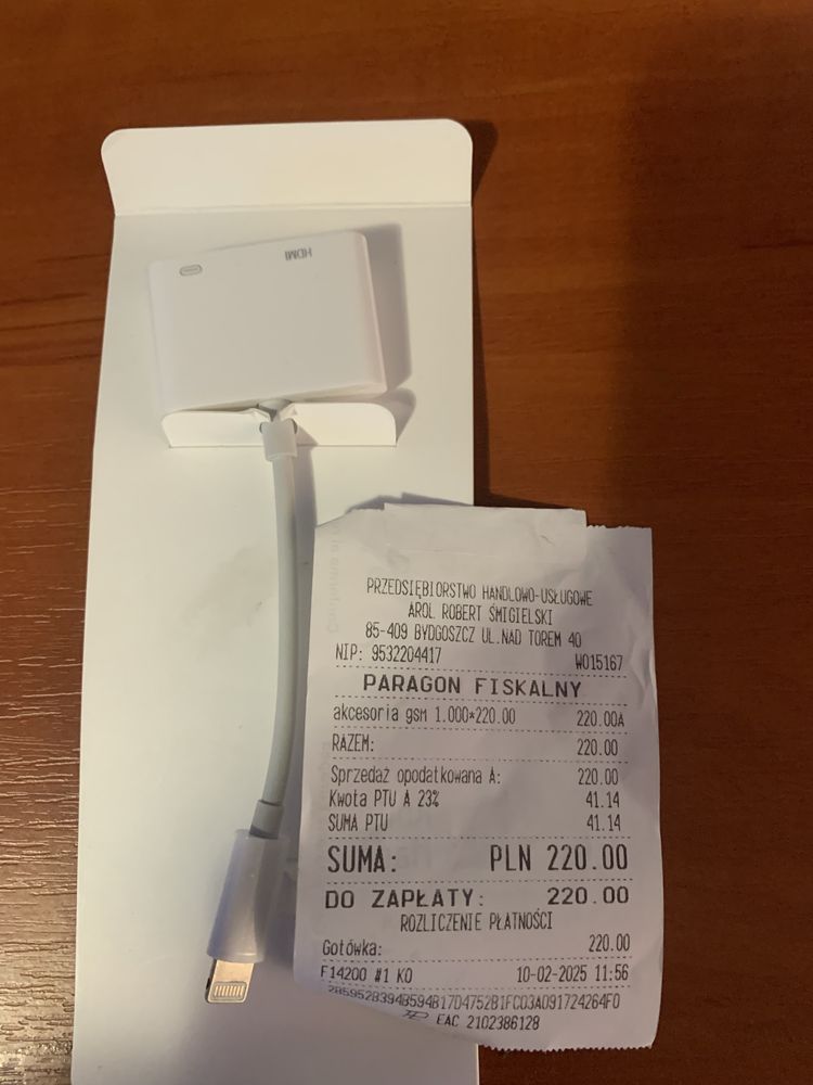Adapter AV / Przejściówka Lightning do HDMI (iPhone)