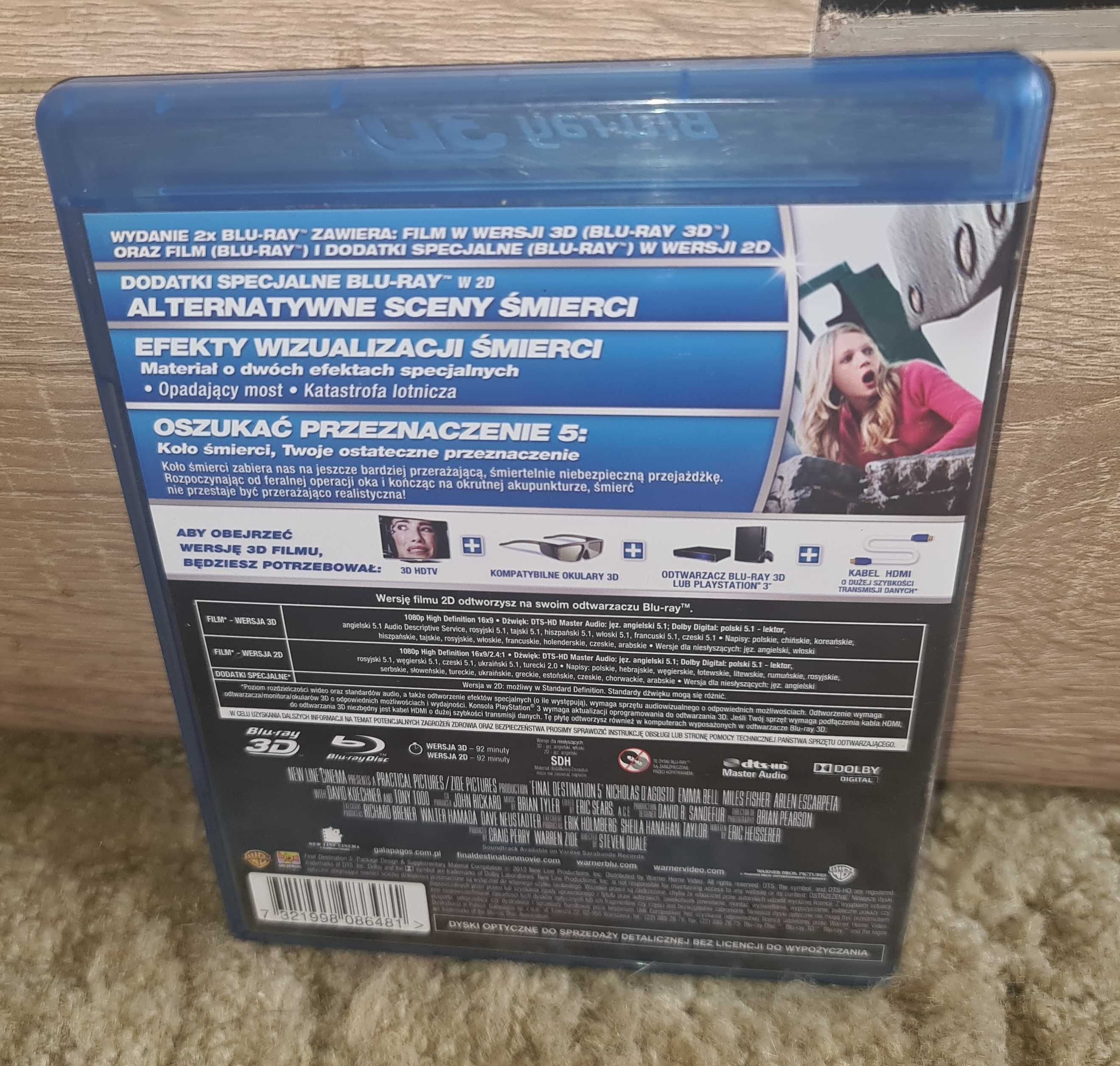 OSZUKAĆ Przeznaczenie 5 / 3D+ 2D / Idealna-/ BLU-RAY LEKTOR PL