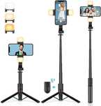 Statyw do selfie UTEBIT Bluetooth, dwie lampy ,pilot
