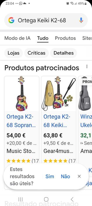 Ukulele soprano, sem uso