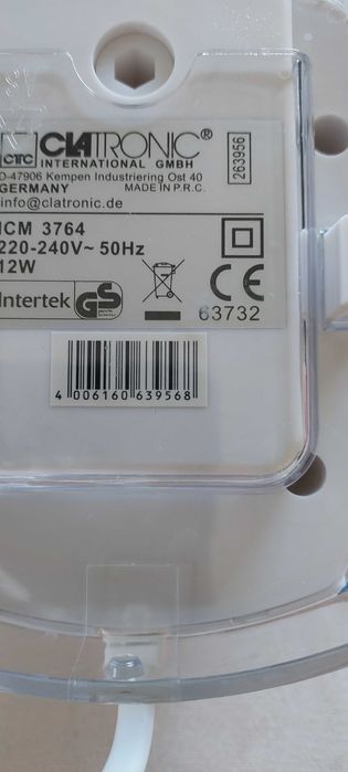 Maszyna do lodów, sorbetów, jogurtu , urządzenie Clatronic