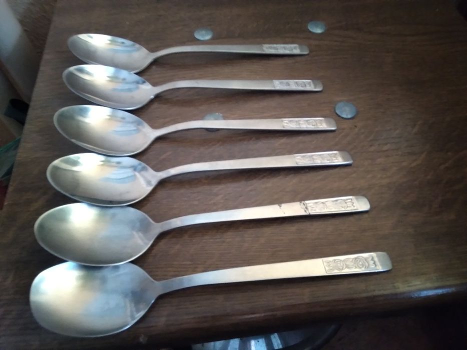 6 łyżek stołowych Gerlach wzór Róże Prl