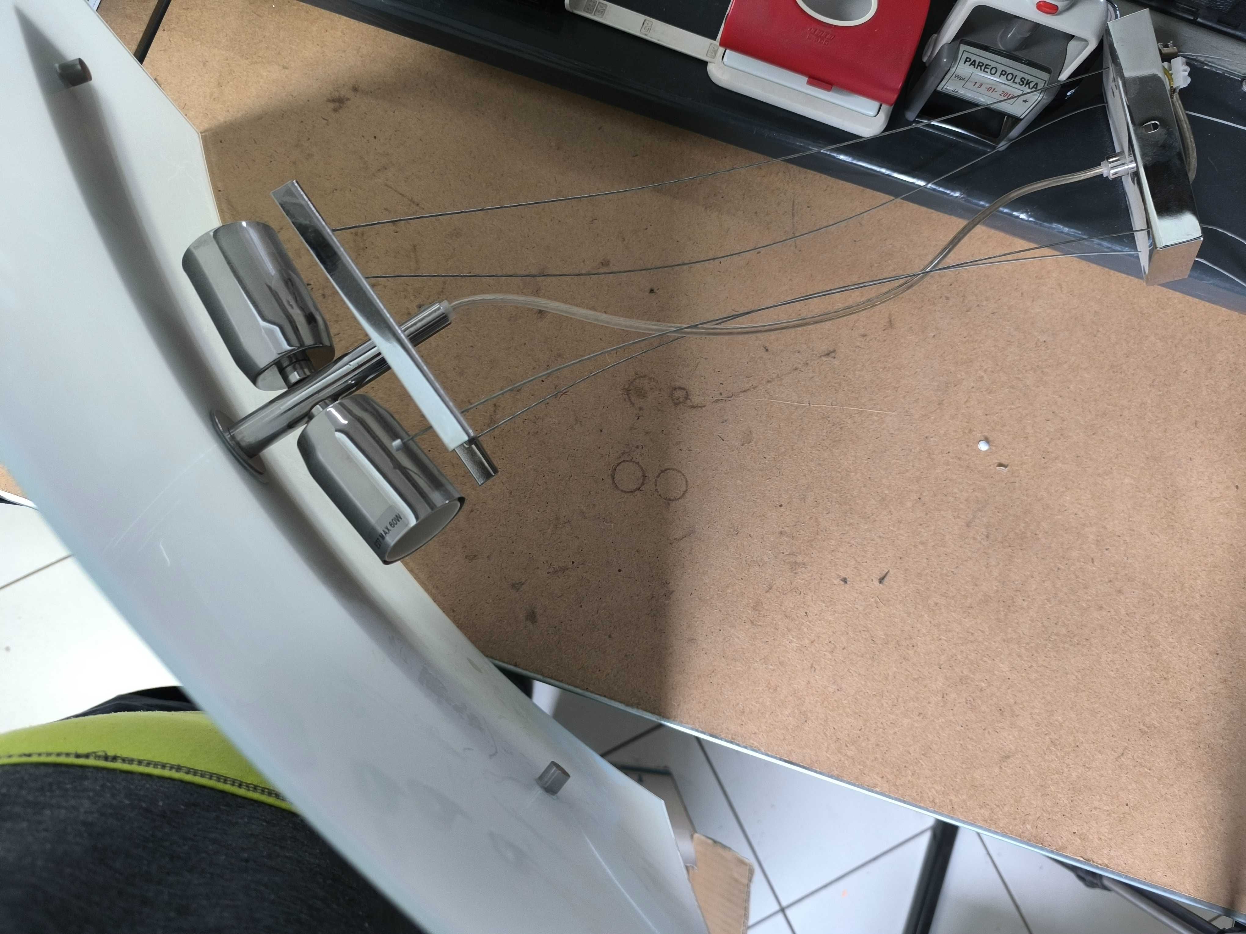 Lampa wisząca ALFA 14404 DROS ze szklanym kloszem 2xe27 4szt.
