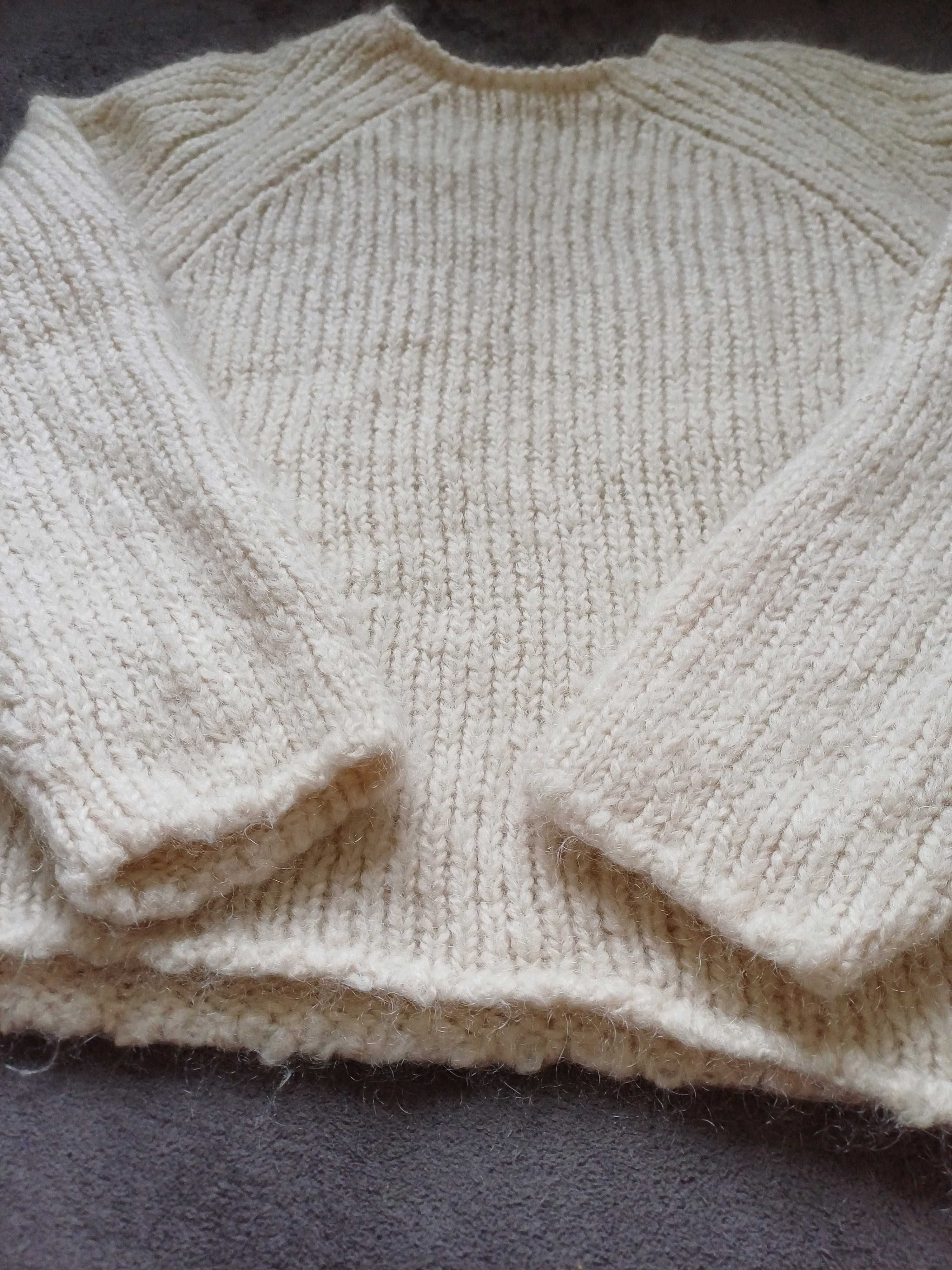 Arket dzianinowy sweter wełna moher rozmiar M