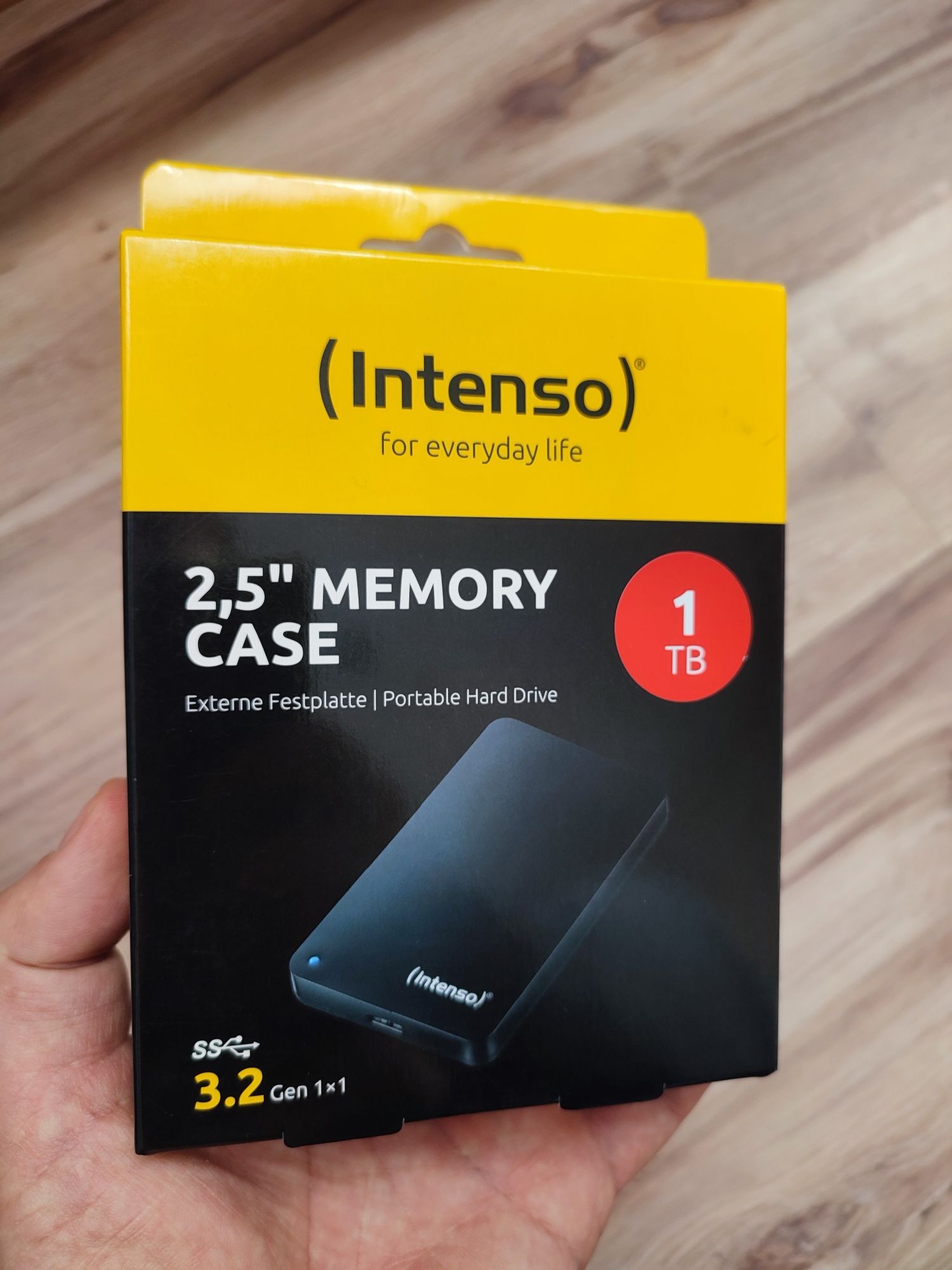 Intenso 2,5'' Memory Case 1TB. USB 3.2. Nowy dysk twardy.