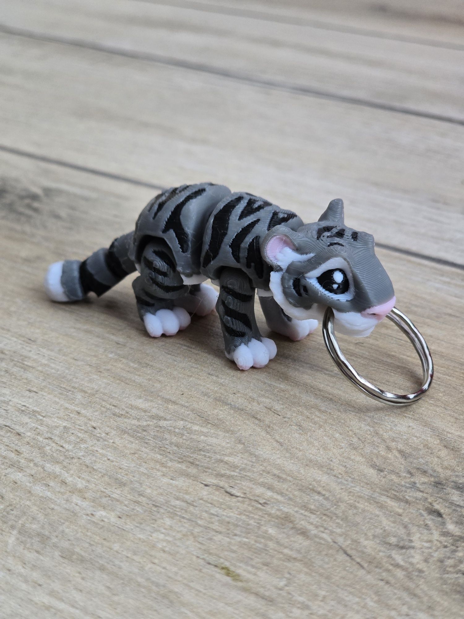 Breloczek Tygrys 3d - Brelok Druk3d fidget Keychain mixGadzet