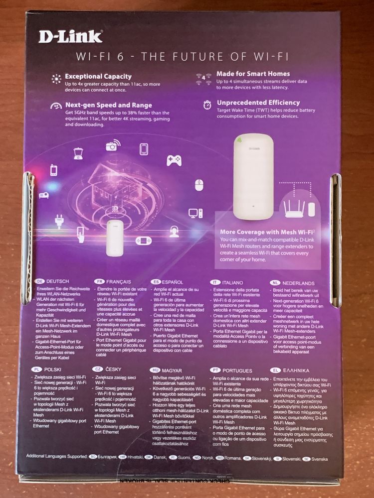 Range Extender D-LINK Wireless-AX 1800Mbit Gigabit Mesh Wi-Fi 6