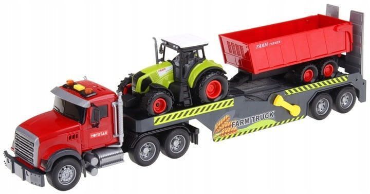 Ciężarówka Auto Tir Z Naczepą Laweta Ciągnik Traktor Z Przyczepą