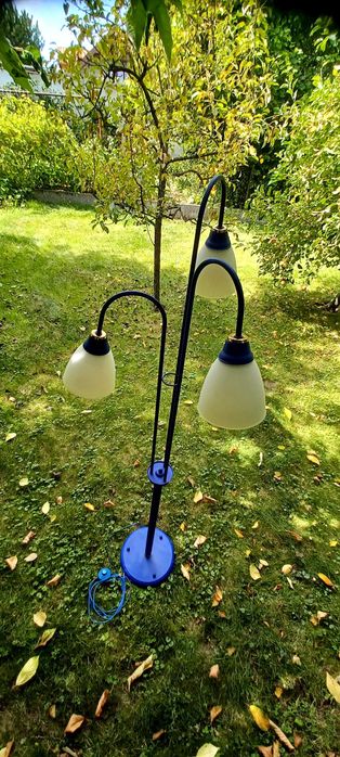 NIEBIESKA Lampa stojaca z PRL