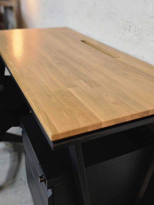 Zestaw 3w1 !Biurko LOFT ,krzesło ERGONOMICZNE, kontenerek na dokumenty