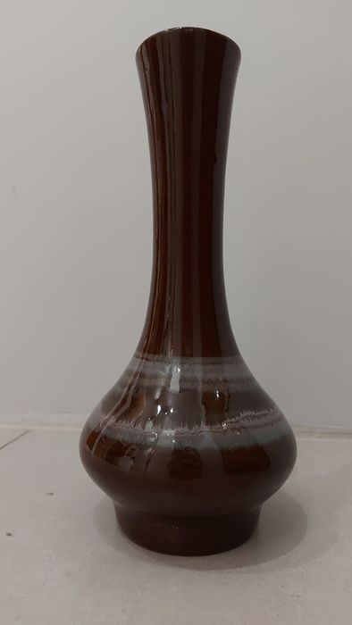 Wazon brązowy wysoki Vintage