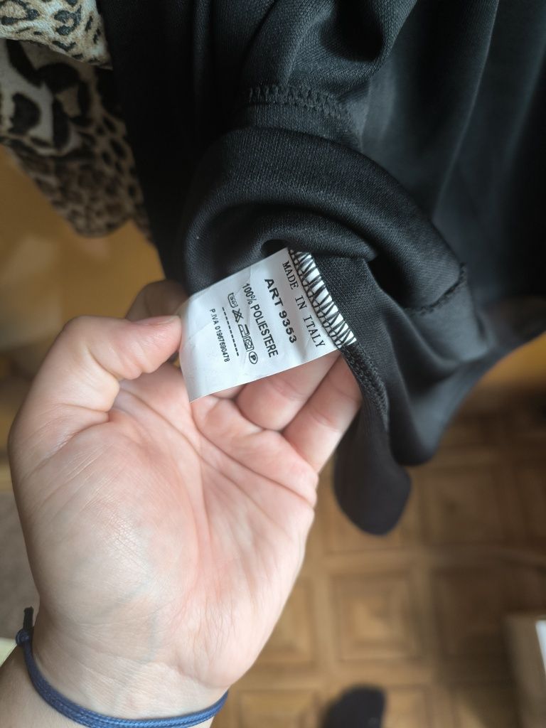Sukienka letnia codzienna w panterkę włoska SassyClassy oversize nowa
