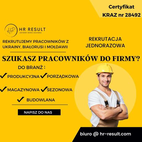 • Pracownicy z Ukrainy /Białorusi • Rekrutacja Pracowników ze Wschodu•